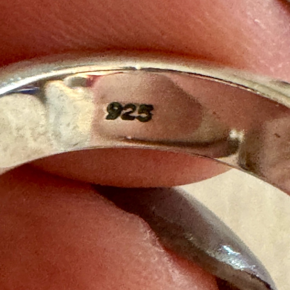 Brighton sterling silver scroll band with citrine Swarovski crystal size 5 - Picture 7 of 7